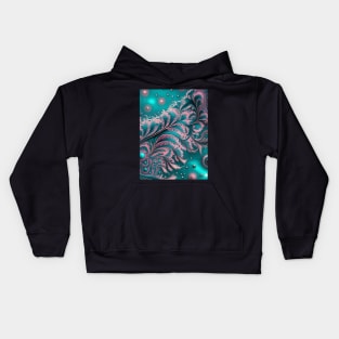 Other Worldly Designs- nebulas, stars, galaxies, planets with feathers Kids Hoodie